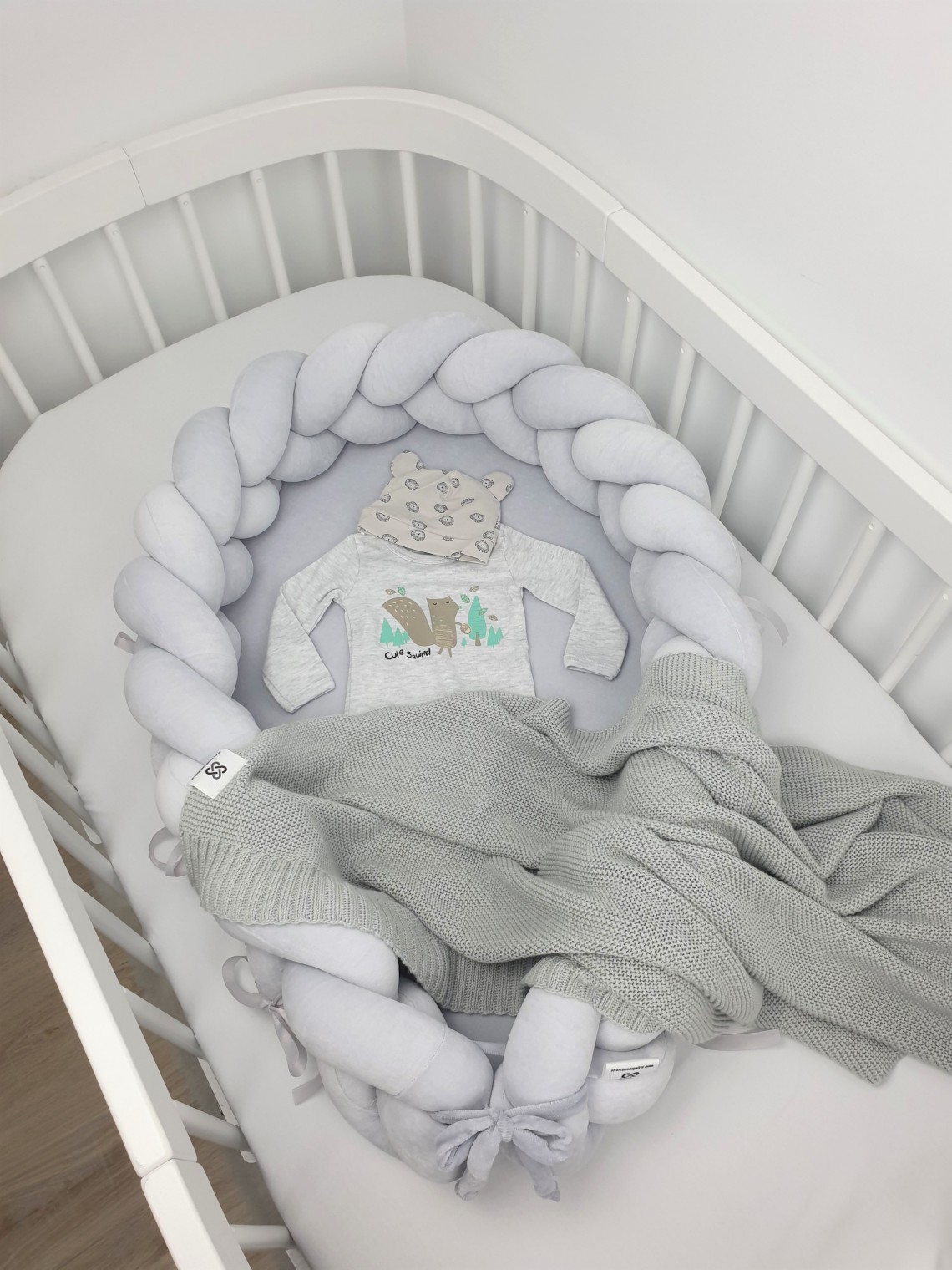 Baby cocoon 2in1 - light grey
