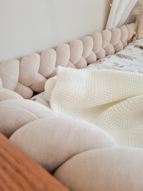 Ochraniacz welurowy beżowy