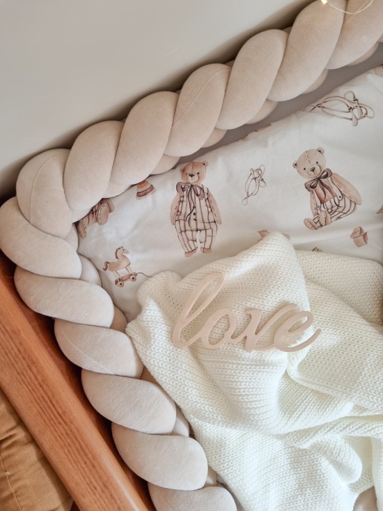 Ochraniacz welurowy beżowy