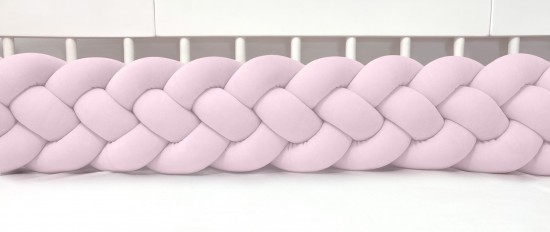 4-bands braided crib light pink